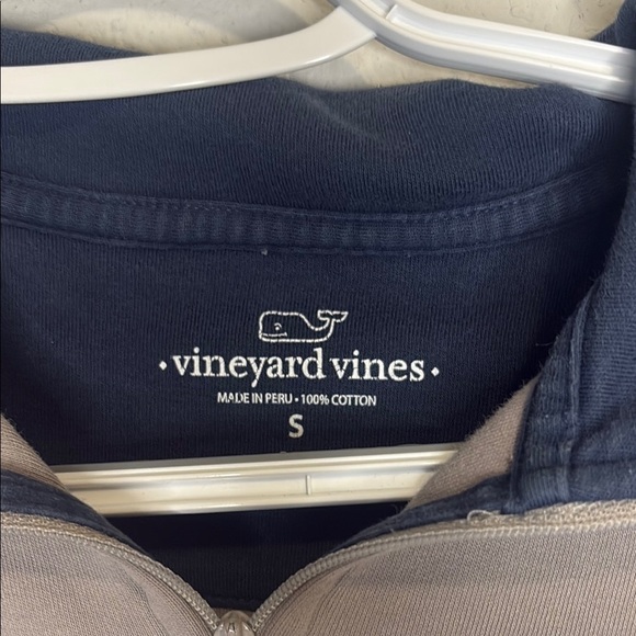 Vineyard Vines Gray Quarter-Zip Sweater Small 100% cotton - Picture 2 of 4